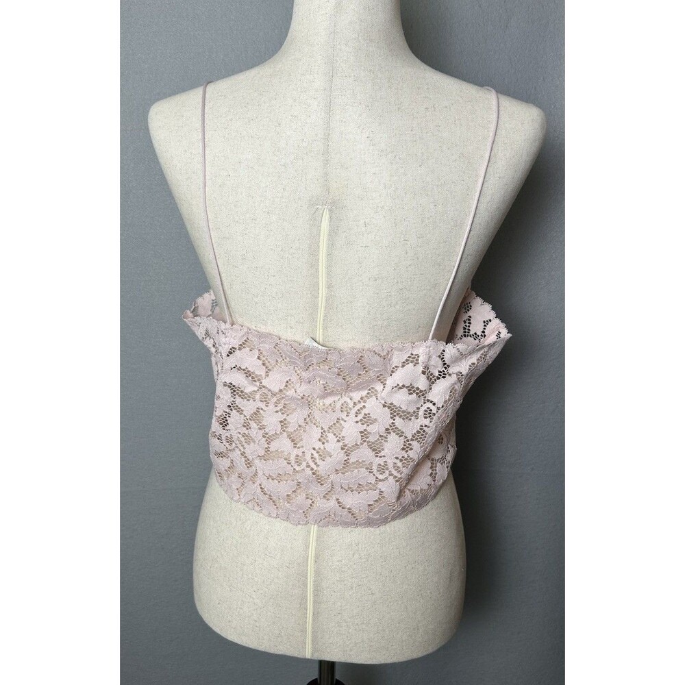 Intimately Free People‎ Pink Lace Cami Cropped Bralette Coquette Sz L - Picture 4 of 8